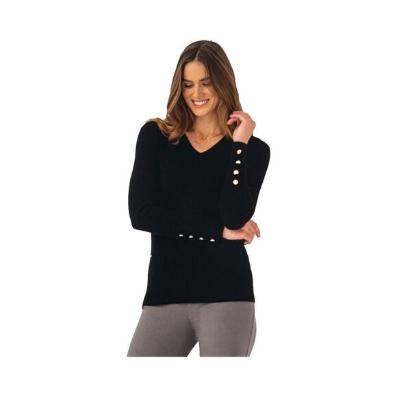 LISETTE JULIETTE  V-NECK SWEATER - Picture 1 of 9